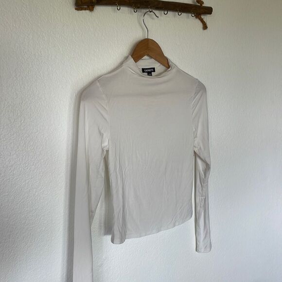 Express white long sleeve crop top - Picture 3 of 4